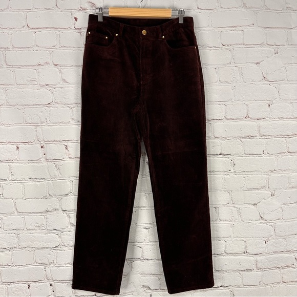 Ralph Lauren corduroy burgundy pants - Picture 6 of 11